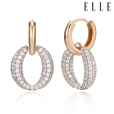 14K 드레스 화이트 원터치 귀걸이(gold pin) ELGPEE366
